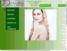 Tablet Screenshot of distinctivesalonandspa.com